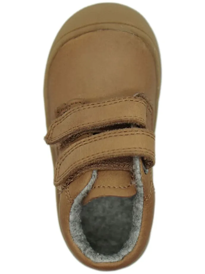 Leren sneakers lichtbruin