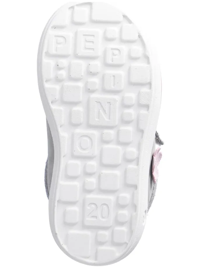Leren sneakers "Niddi" lichtgrijs