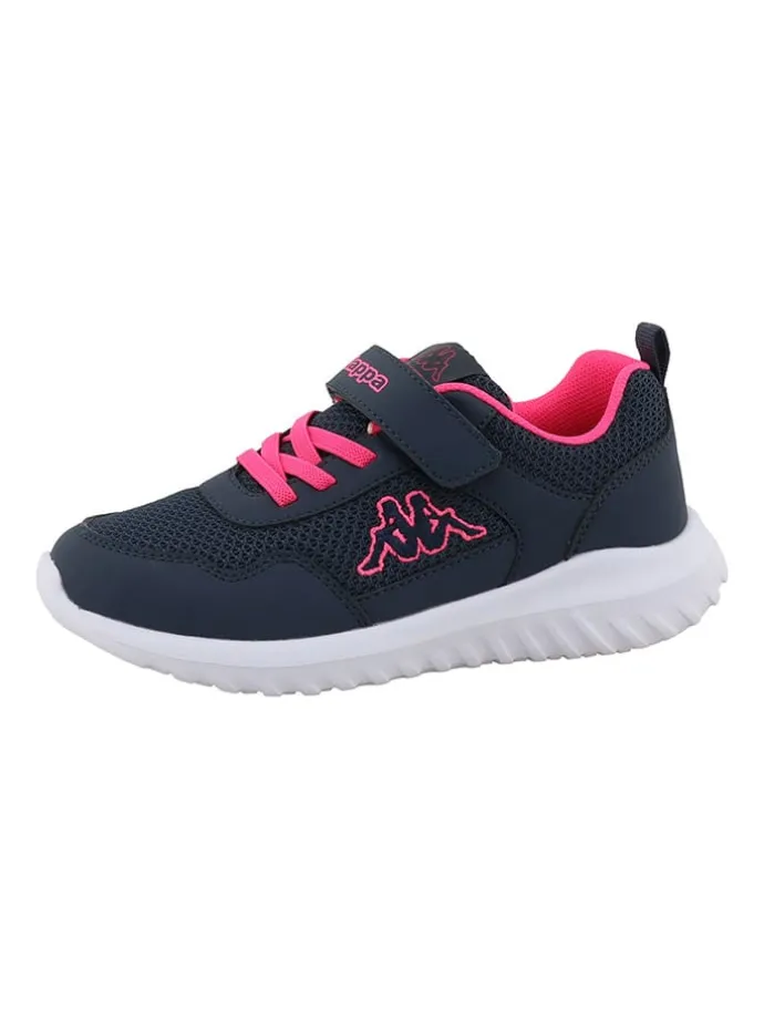 Leren sneakers "Pinella" donkerblauw/roze