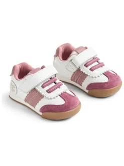 Leren sneakers "Spectra" wit/lichtroze