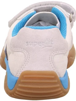 Leren sneakers "Storm" crème/lichtblauw