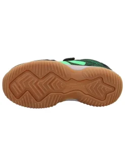 Leren sneakers "Storm" zwart/groen