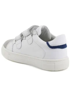Leren sneakers wit/grijs