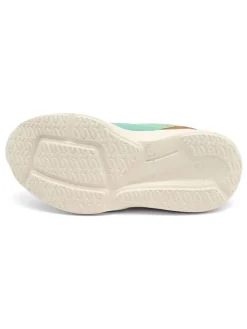 Leren sneakers "Yuki" blauw/kaki