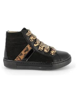 Leren sneakers zwart