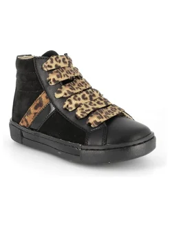 Leren sneakers zwart