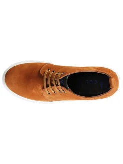 Leren veterschoenen lichtbruin