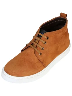 Leren veterschoenen lichtbruin