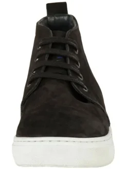 Leren veterschoenen zwart