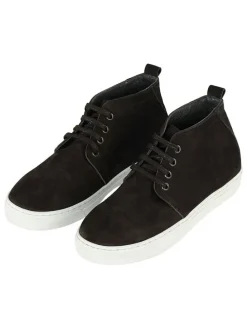 Leren veterschoenen zwart