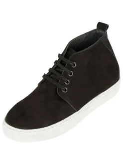 Leren veterschoenen zwart