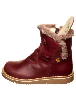 Leren winterboots bordeaux