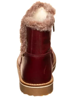 Leren winterboots bordeaux