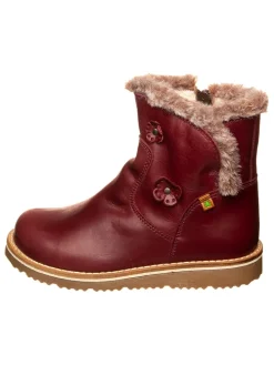 Leren winterboots bordeaux