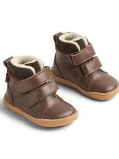 Leren winterboots bruin