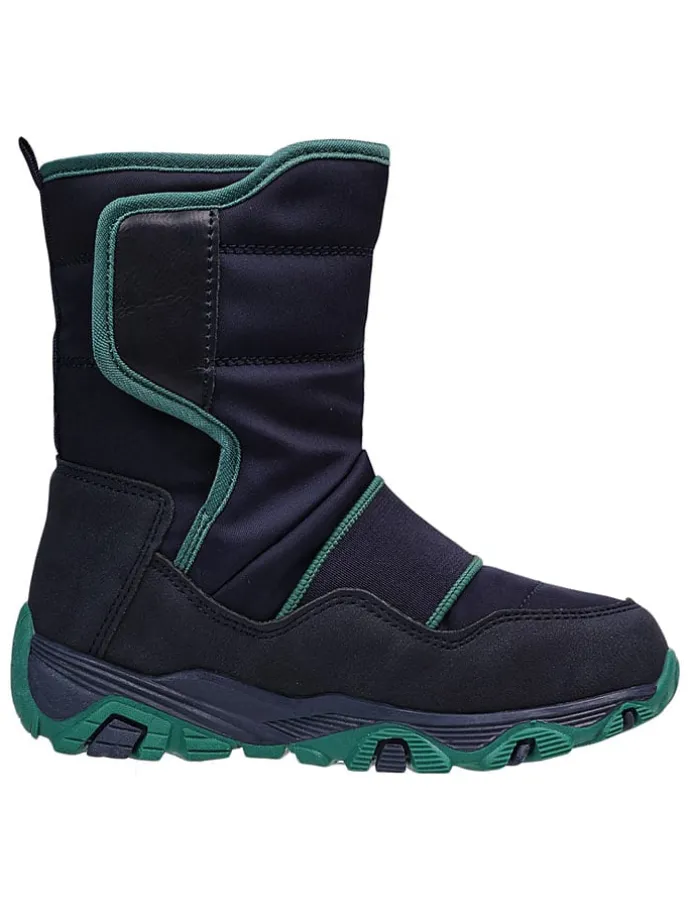 Leren winterboots donkerblauw