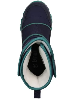 Leren winterboots donkerblauw