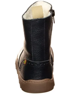 Leren winterboots donkerblauw