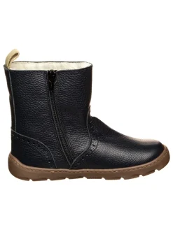Leren winterboots donkerblauw
