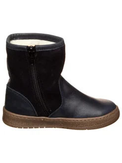 Leren winterboots donkerblauw