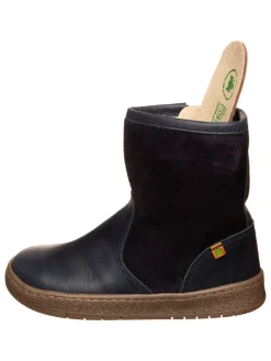 Leren winterboots donkerblauw