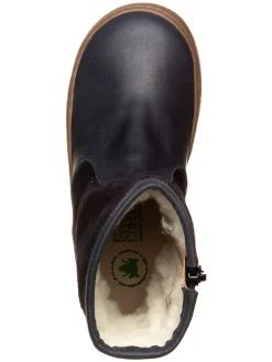 Leren winterboots donkerblauw