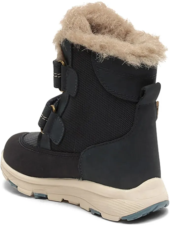 Leren winterboots donkerblauw