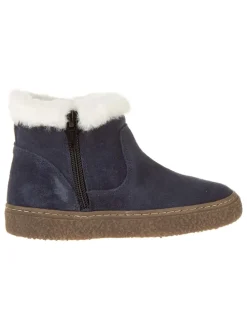 Leren winterboots donkerblauw