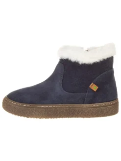 Leren winterboots donkerblauw