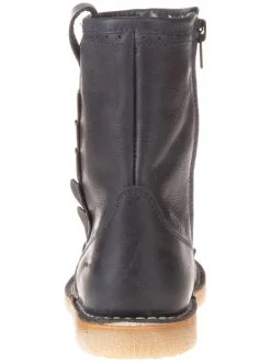 Leren winterboots donkerblauw