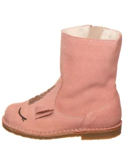 Leren winterboots lichtroze