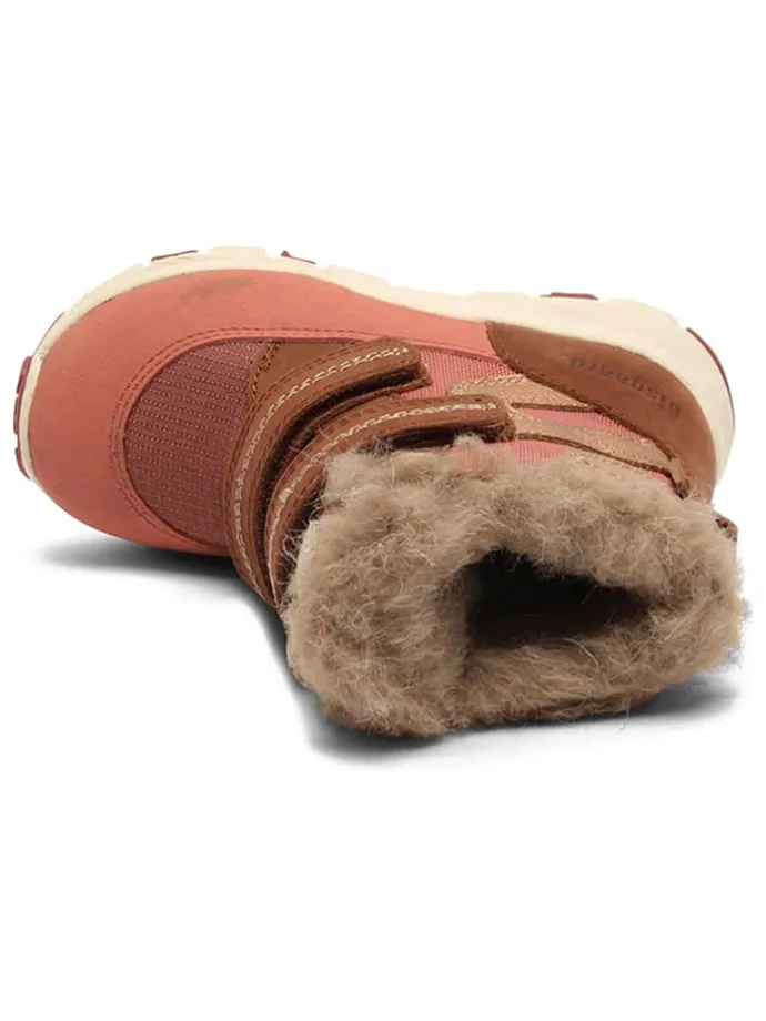 Leren winterboots lichtroze
