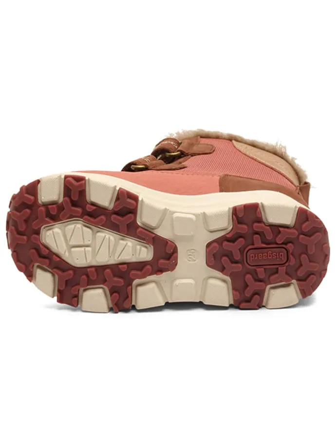 Leren winterboots lichtroze