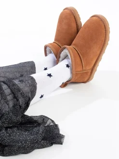 Leren winterboots "Mindiki" lichtbruin