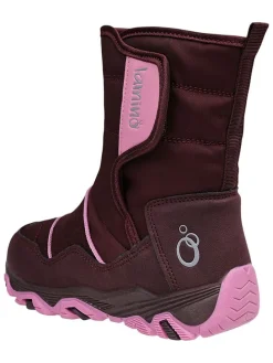 Leren winterboots rood