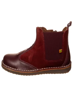 Leren winterboots rood