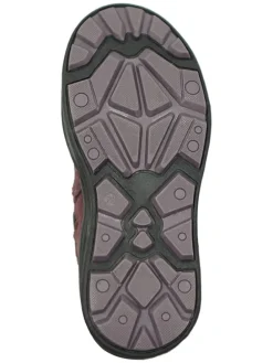 Leren winterlaarzen auberginekleurig