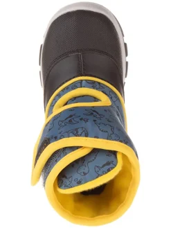 Leren winterlaarzen blauw