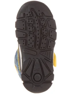 Leren winterlaarzen blauw