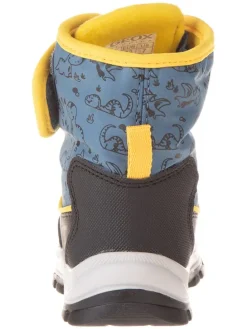 Leren winterlaarzen blauw