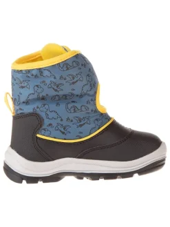 Leren winterlaarzen blauw