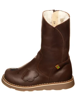 Leren winterlaarzen bruin