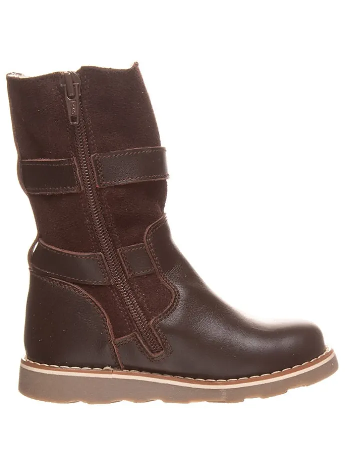 Leren winterlaarzen bruin