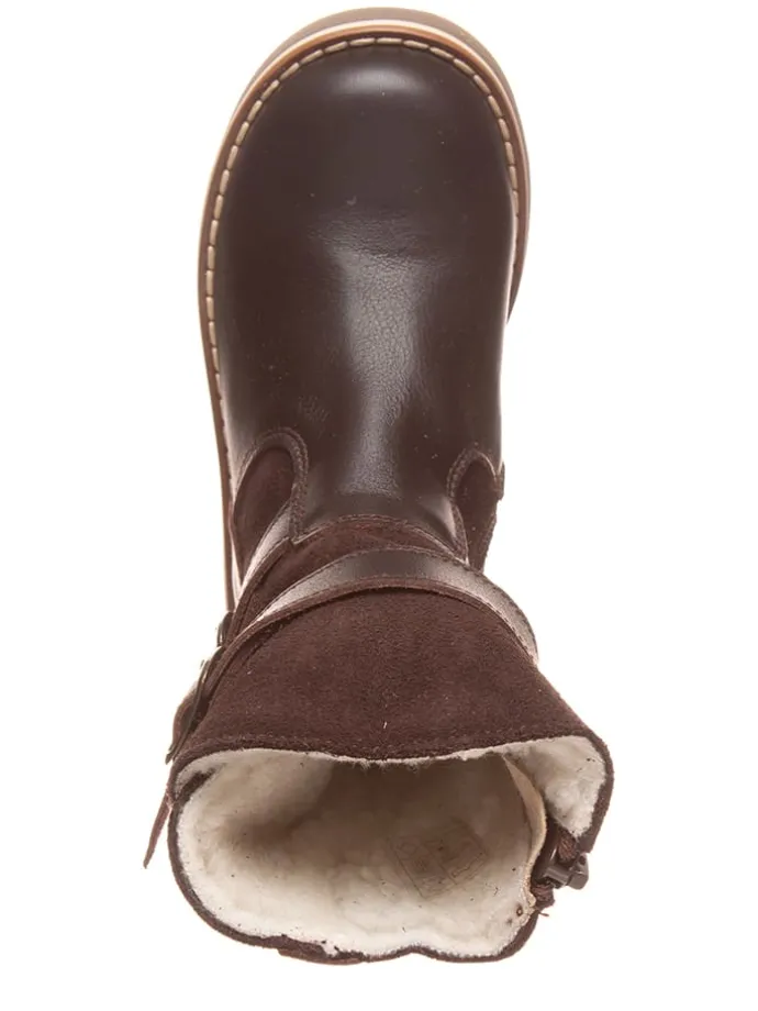 Leren winterlaarzen bruin