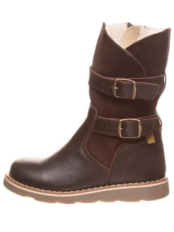 Leren winterlaarzen bruin