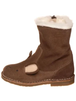 Leren winterlaarzen bruin