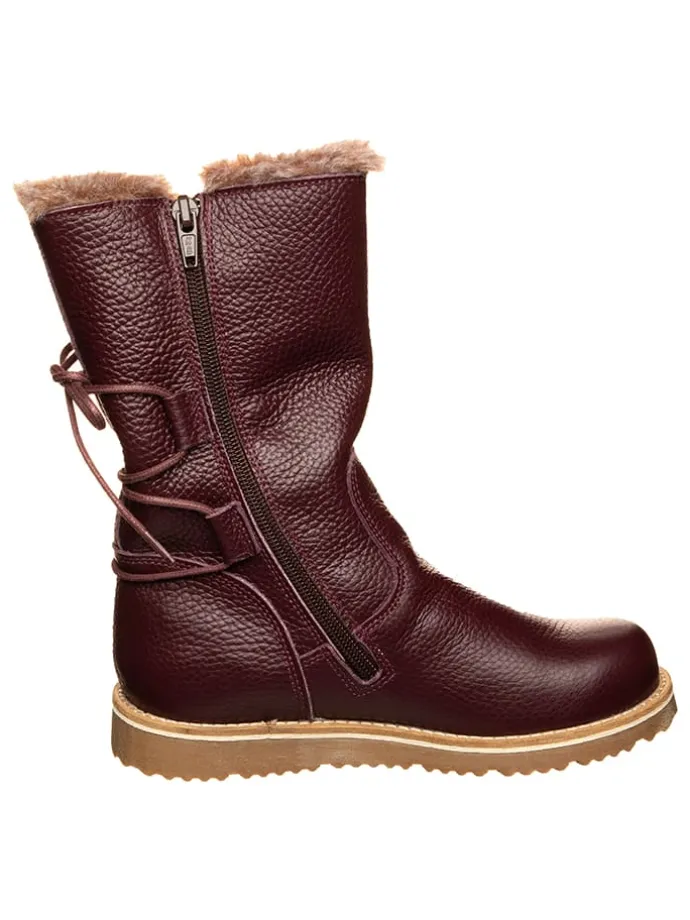 Leren winterlaarzen bruin