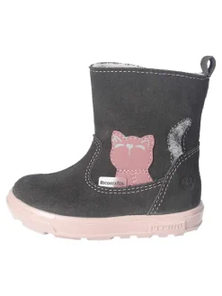 Leren winterlaarzen "Corina-S" antraciet