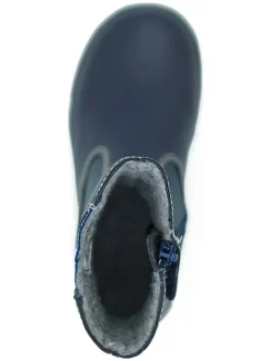 Leren winterlaarzen donkerblauw