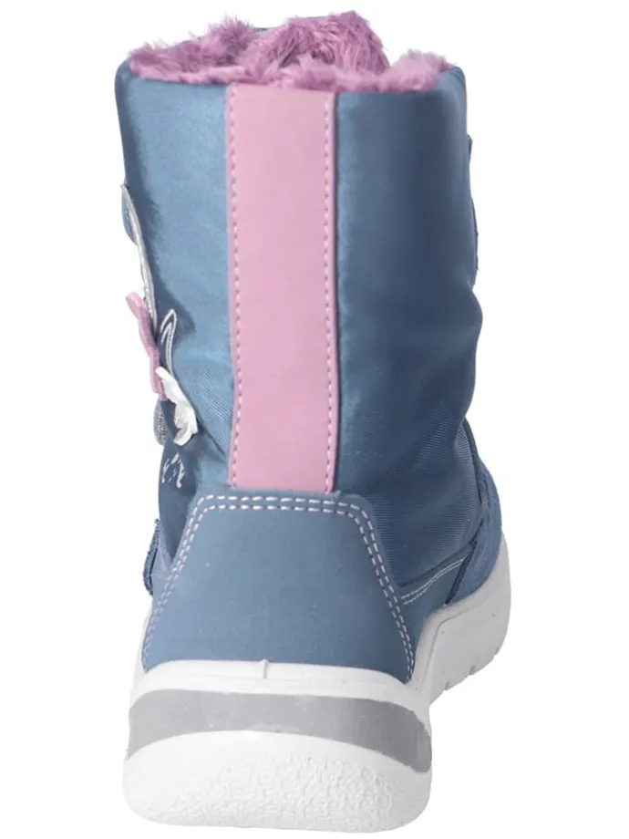 Leren winterlaarzen "Gaia" blauw